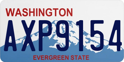 WA license plate AXP9154