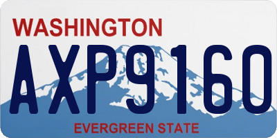 WA license plate AXP9160