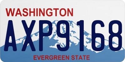 WA license plate AXP9168