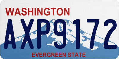 WA license plate AXP9172