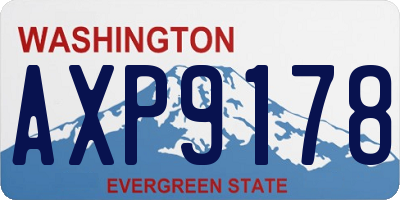 WA license plate AXP9178