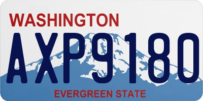 WA license plate AXP9180