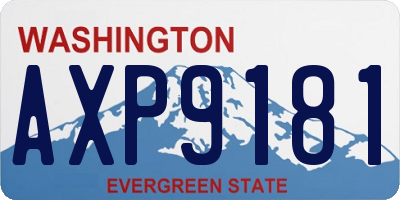 WA license plate AXP9181