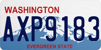 WA license plate AXP9183
