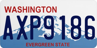 WA license plate AXP9186