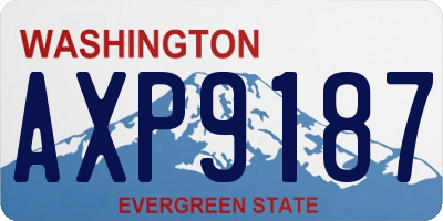 WA license plate AXP9187