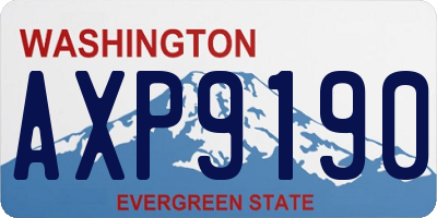 WA license plate AXP9190