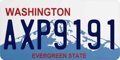 WA license plate AXP9191