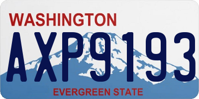 WA license plate AXP9193