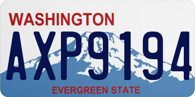 WA license plate AXP9194
