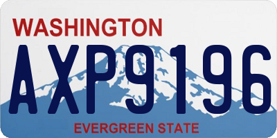 WA license plate AXP9196