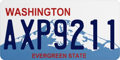 WA license plate AXP9211