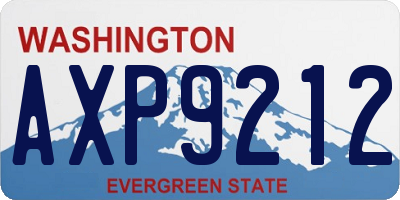 WA license plate AXP9212
