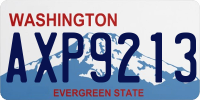 WA license plate AXP9213