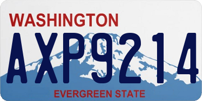 WA license plate AXP9214