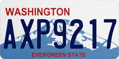 WA license plate AXP9217