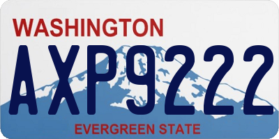 WA license plate AXP9222