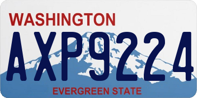 WA license plate AXP9224