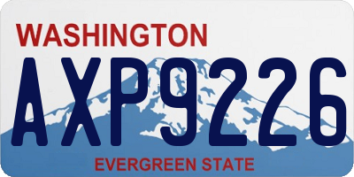 WA license plate AXP9226