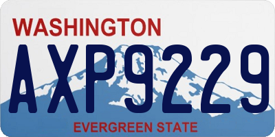WA license plate AXP9229