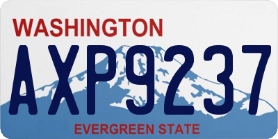 WA license plate AXP9237