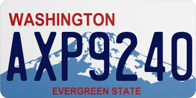 WA license plate AXP9240