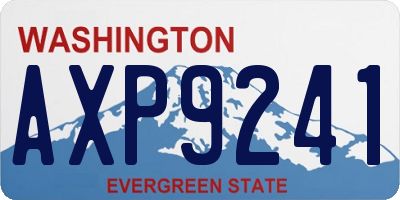 WA license plate AXP9241