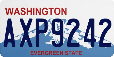 WA license plate AXP9242