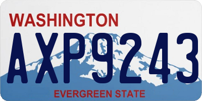 WA license plate AXP9243