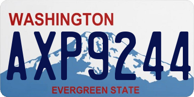 WA license plate AXP9244