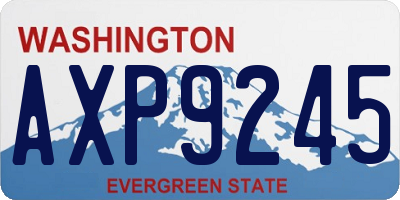 WA license plate AXP9245