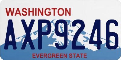 WA license plate AXP9246