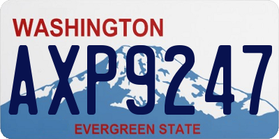 WA license plate AXP9247
