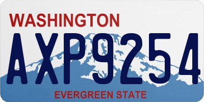 WA license plate AXP9254