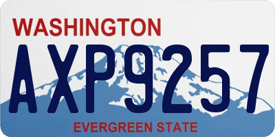 WA license plate AXP9257