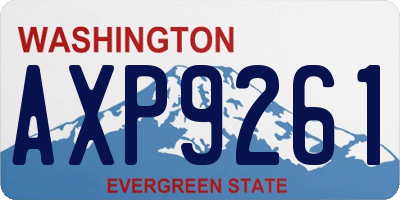 WA license plate AXP9261