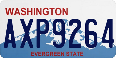 WA license plate AXP9264