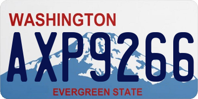 WA license plate AXP9266