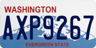 WA license plate AXP9267