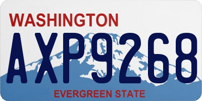 WA license plate AXP9268