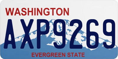 WA license plate AXP9269