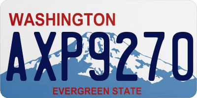 WA license plate AXP9270