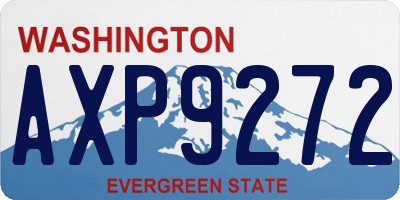 WA license plate AXP9272