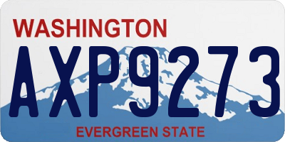 WA license plate AXP9273