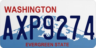 WA license plate AXP9274