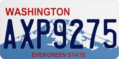 WA license plate AXP9275