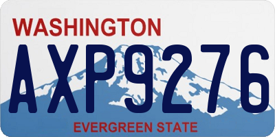 WA license plate AXP9276