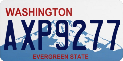 WA license plate AXP9277