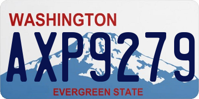 WA license plate AXP9279