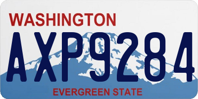 WA license plate AXP9284